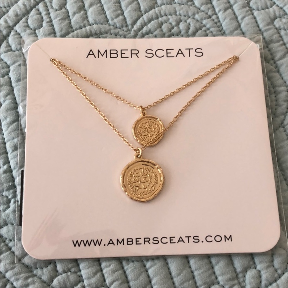 Double coin necklace